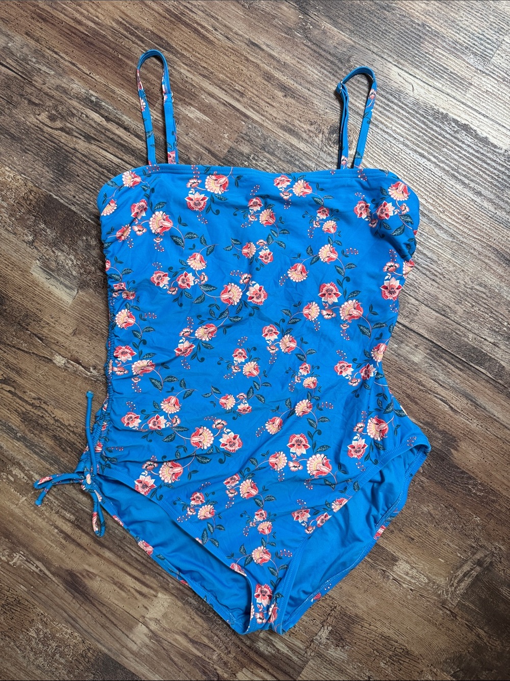 Loft Beach Garden Shirred One Piece Swimsuit Size XL